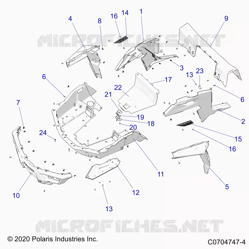 REAR BODYWORK RACK AND FENDERS