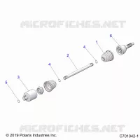 DRIVE TRAIN, HALF REAR SHAFT