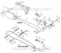 EXHAUST SYSTEM SPORT 400L W97BA38C AND TRAIL BLAZER W97BA25C (4940124012A011)