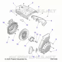 ENGINE, BLOWER HOUSING AND RECOIL STARTER