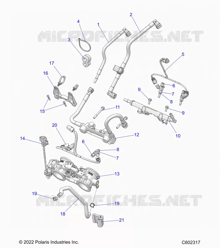 FUEL SYSTEM, RAIL, LINES AND THROTTLE BODY