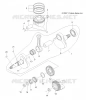 ENGINE, CRANKSHAFT AND PISTON