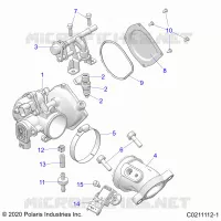 ENGINE, THROTTLE BODY AND FUEL RAIL