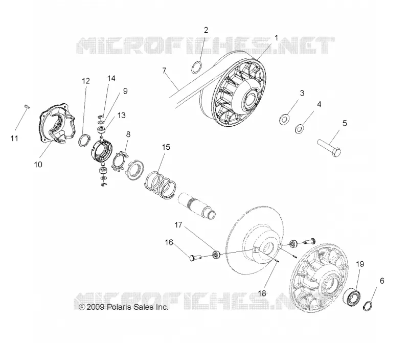DRIVE TRAIN, SECONDARY CLUTCH