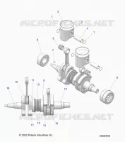 ENGINE, PISTON AND CRANKSHAFT