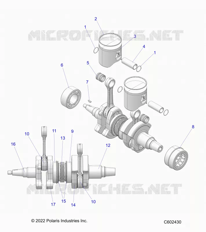 ENGINE, PISTON AND CRANKSHAFT