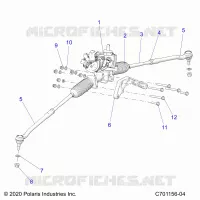 STEERING GEAR BOX W/EPS AND RELATED