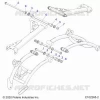REAR SUSPENSION CONTROL ARM, MOUNTING