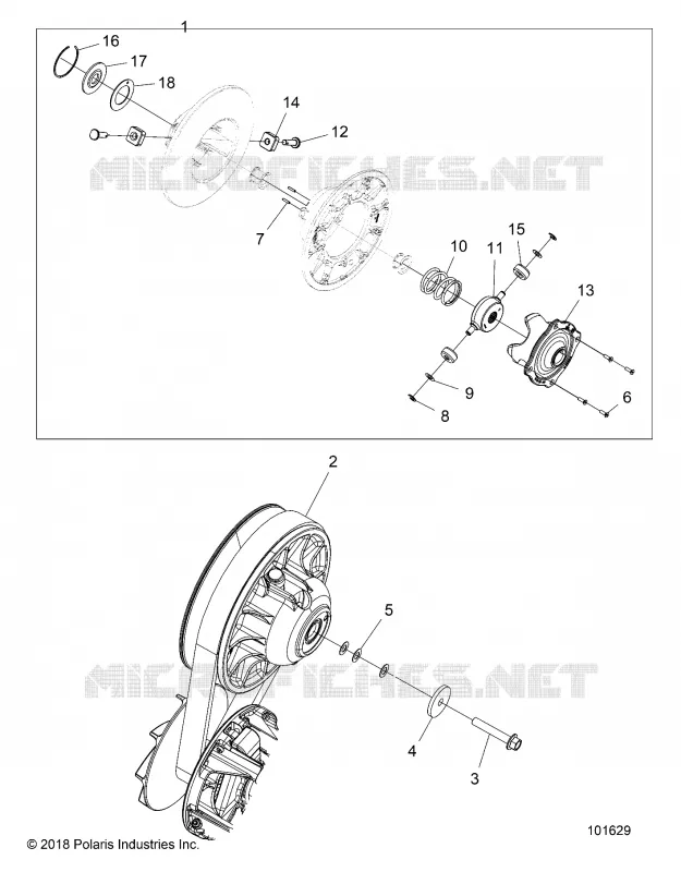 DRIVE TRAIN, SECONDARY CLUTCH