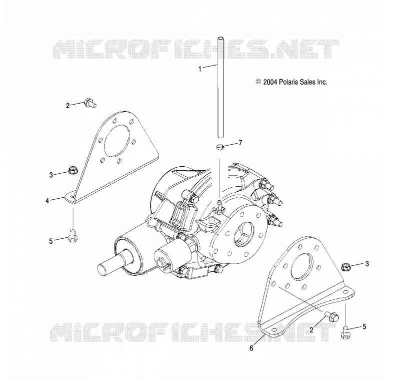 REAR GEARCASE MOUNTING (2X4)(4X4)