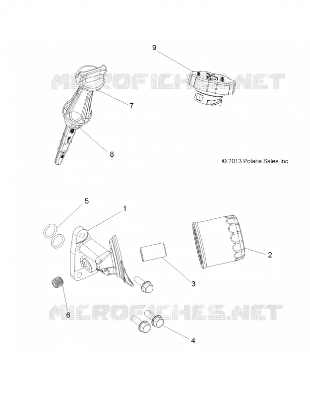 ENGINE, OIL FILTER AND DIPSTICK