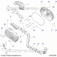 DRIVE TRAIN, CLUTCH COVER AND DUCTING