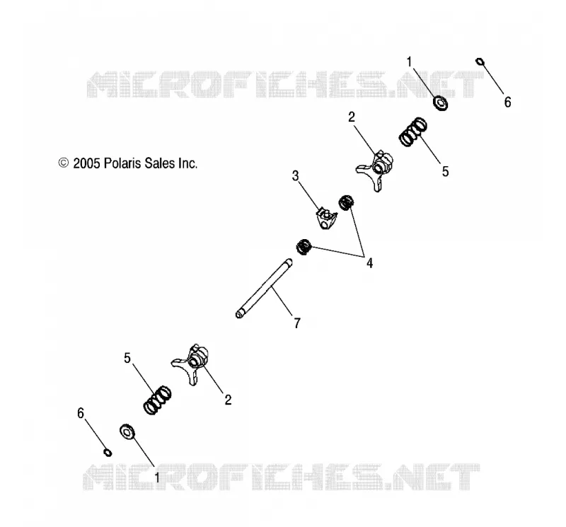 DRIVE TRAIN, MAIN GEARCASE SHIFT FORKS