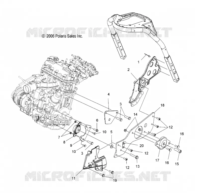 ENGINE, MOUNTING, LH