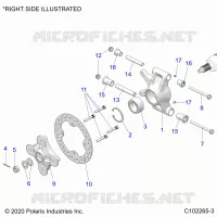 REAR SUSPENSION HUBS, CARRIER AND BRAKE DISC