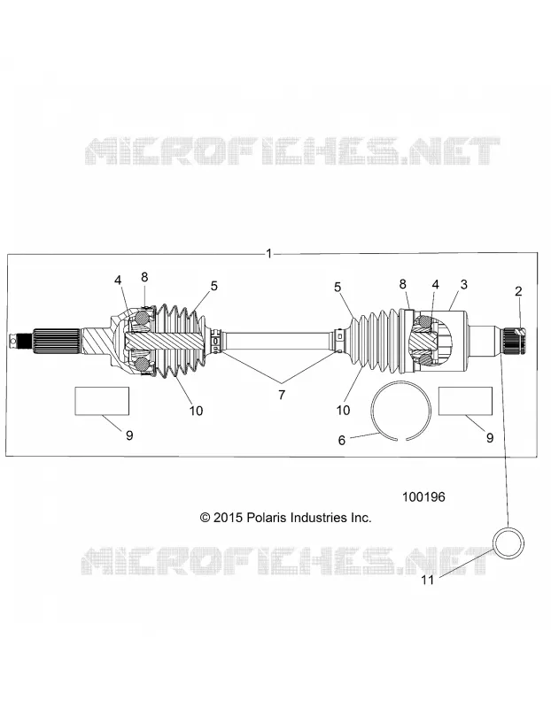 DRIVE TRAIN, REAR HALF SHAFT (TO 4/25/16)