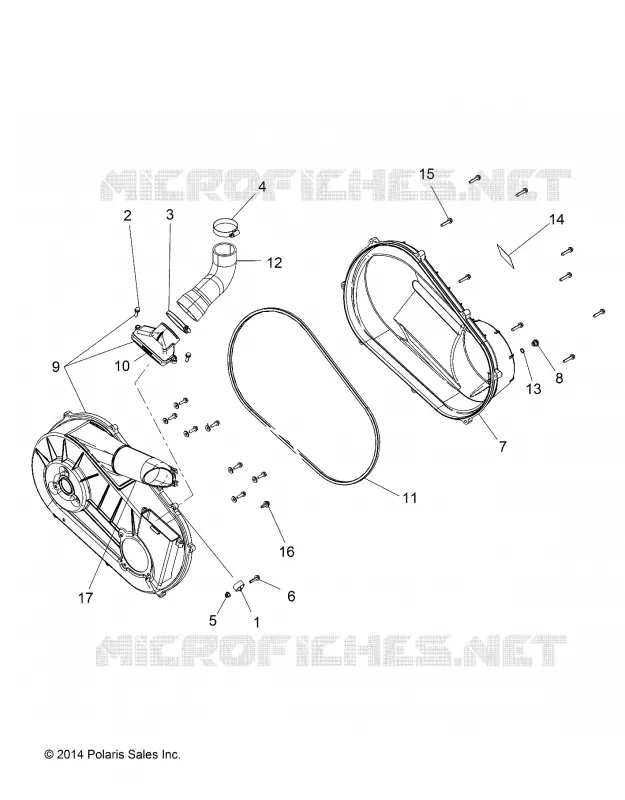 DRIVE TRAIN, CLUTCH COVER AND DUCTING