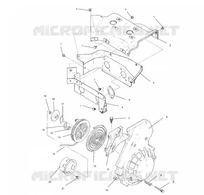 BLOWER HOUSING   RECOIL STARTER ASSEMBLY