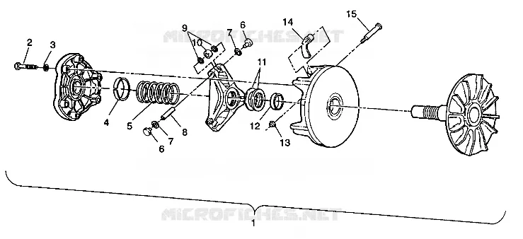 DRIVE CLUTCH ASSEMBLY 6X6 350L W938739 (4924062406031A)