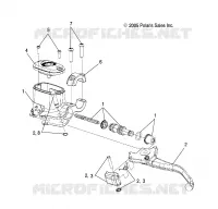 FRONT BRAKE BRAKE LEVER AND MASTER CYLINDER