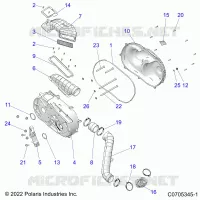 DRIVE TRAIN, CLUTCH COVER AND DUCTING