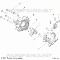 ENGINE, THROTTLE BODY AND FUEL RAIL