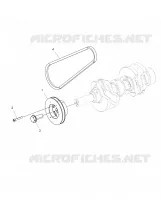ENGINE, DRIVE PULLEY AND DRIVE BELT