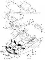 HOOD 600 XCR 0975677, 600 XCR SE H975677 AND EUROPEAN 600 XCR SE E975677 (4937963796A011)