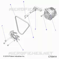 ENGINE, ENGINE, ALTERNATOR, FAN AND BELT