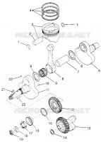 CRANKSHAFT AND PISTON MAGNUM 2X4 W967544 (4936033603C010)