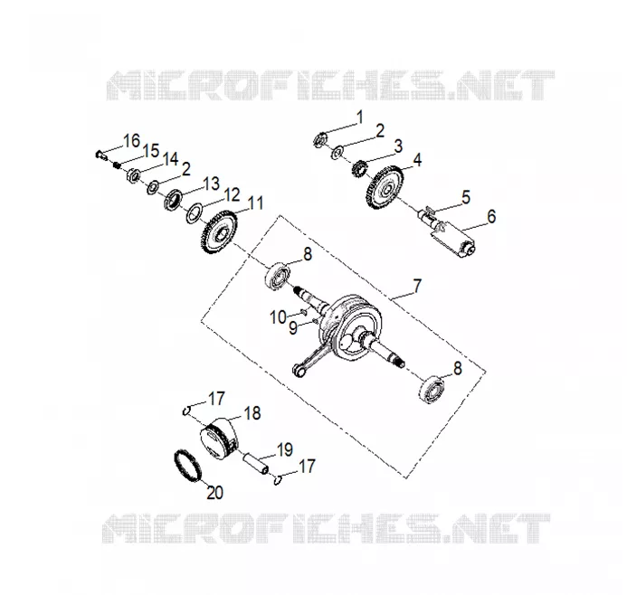 ENGINE, CRANKSHAFT AND PISTON