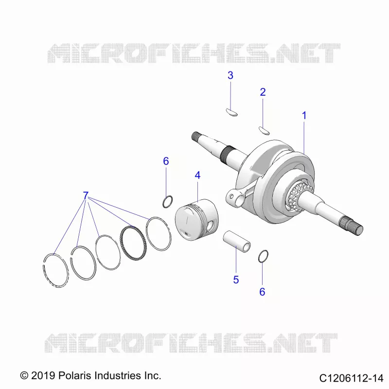 ENGINE, CRANKSHAFT AND PISTON