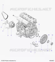 ENGINE, ALTERNATOR, FLYWHEEL, AND STARTER