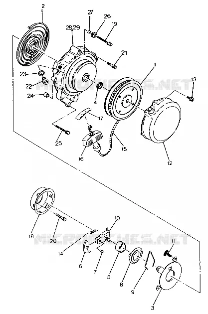 RECOIL STARTER ASSEMBLY TRAIL BOSS / W928527 (4922892289039A)