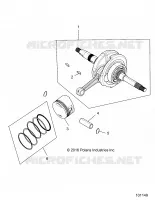 ENGINE, CRANKSHAFT, CONNECTING ROD AND PISTON