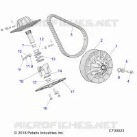 DRIVE TRAIN, SECONDARY CLUTCH