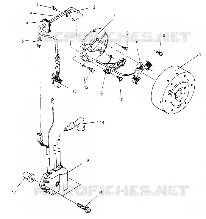 MAGNETO ASSEMBLY WIDETRAK LX 0952064 AND  EUROPEAN WIDETRAK LX E952064 (4928942894D001)