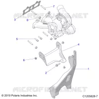ENGINE, TURBO CHARGER MOUNTING