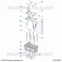 ENGINE, CYLINDER HEAD AND VALVES