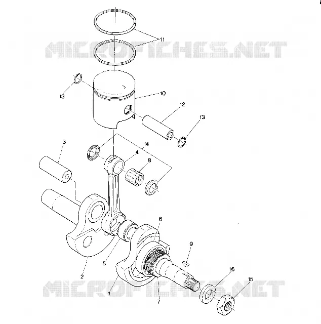 PISTON AND CRANKSHAFT STAR (4915431543024A)