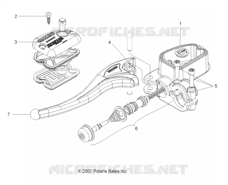 FRONT BRAKE BRAKE LEVER AND LH MASTER CYLINDER