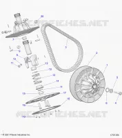 DRIVE TRAIN, SECONDARY CLUTCH