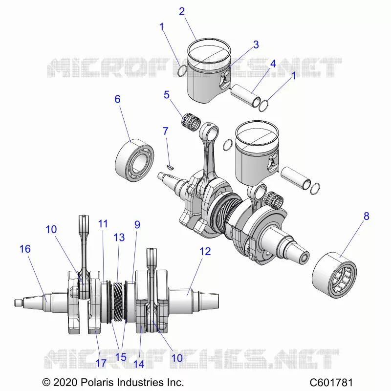 ENGINE, PISTON AND CRANKSHAFT