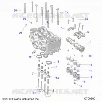 ENGINE, CYLINDER HEAD AND VALVES
