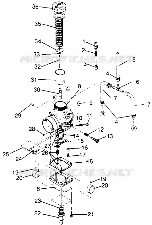 CARBURETOR 600 XCR SP 0965677 AND EUROPEAN 600 XCR SP E965677 (4932063206D005)