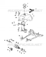 FUEL TANK AND CARBURETOR MOUNTING