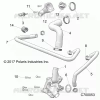 ENGINE, WATERPUMP AND BYPASS