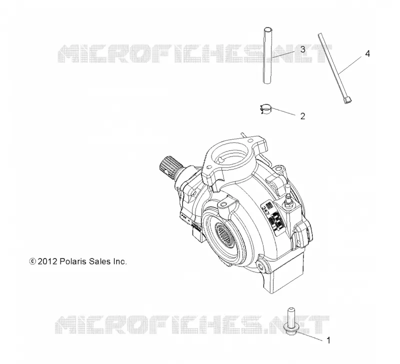DRIVE TRAIN, GEARCASE MOUNTING, FRONT