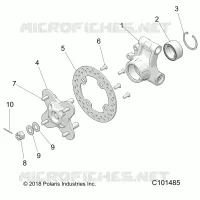 REAR SUSPENSION HUB AND BEARING CARRIER