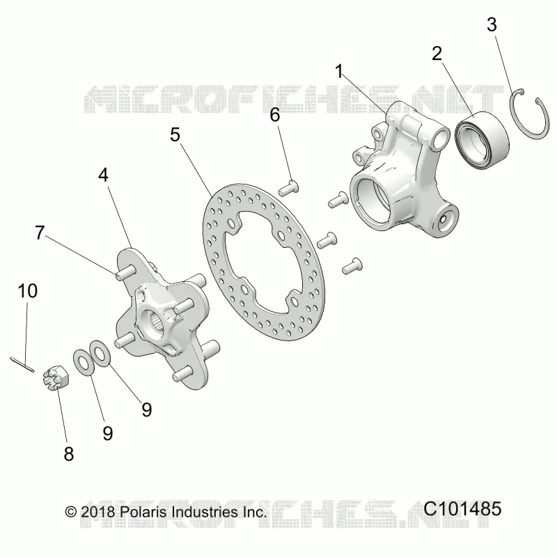 REAR SUSPENSION HUB AND BEARING CARRIER